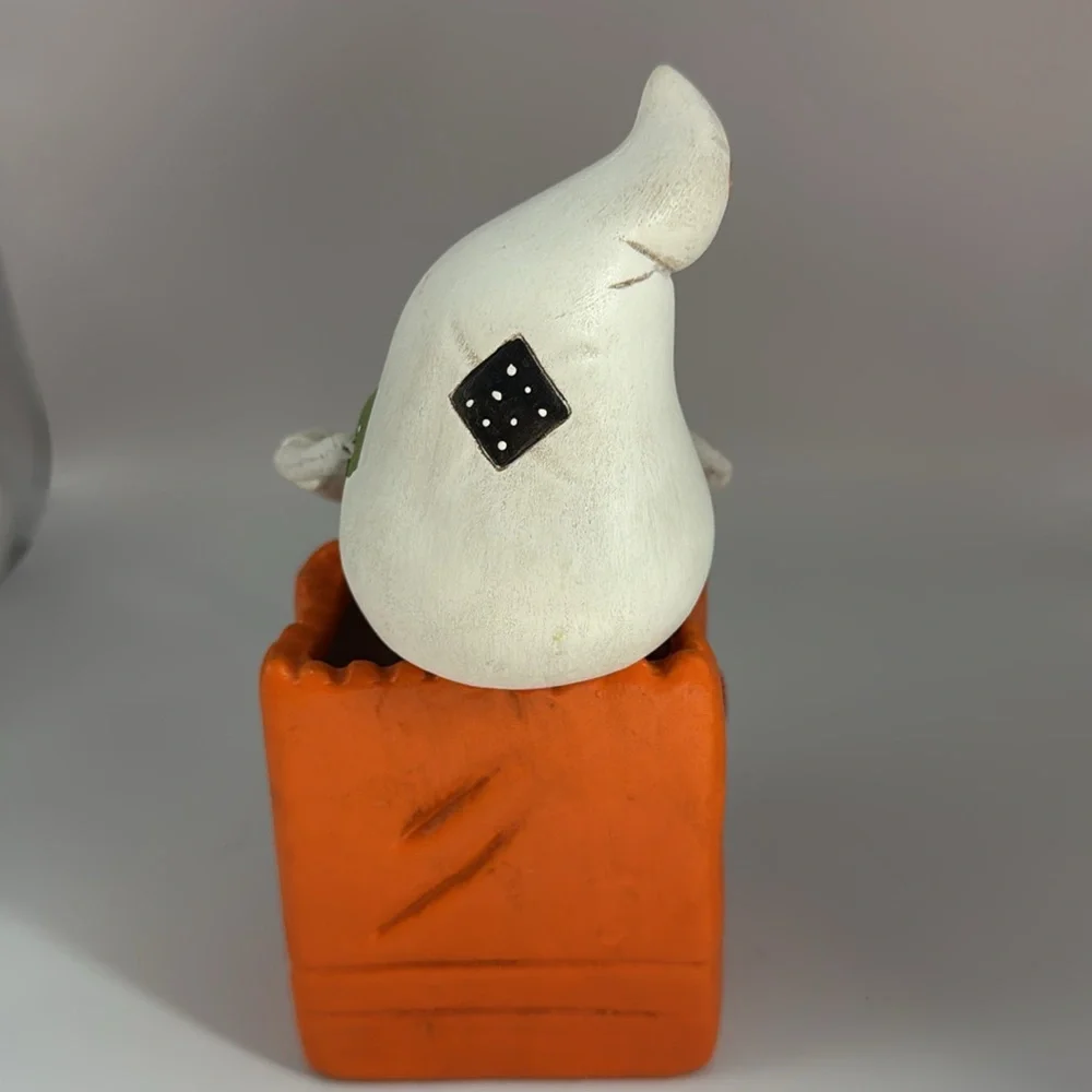 Vintage Anthropomorphic Ceramic Halloween Gourd Shelf Sitter